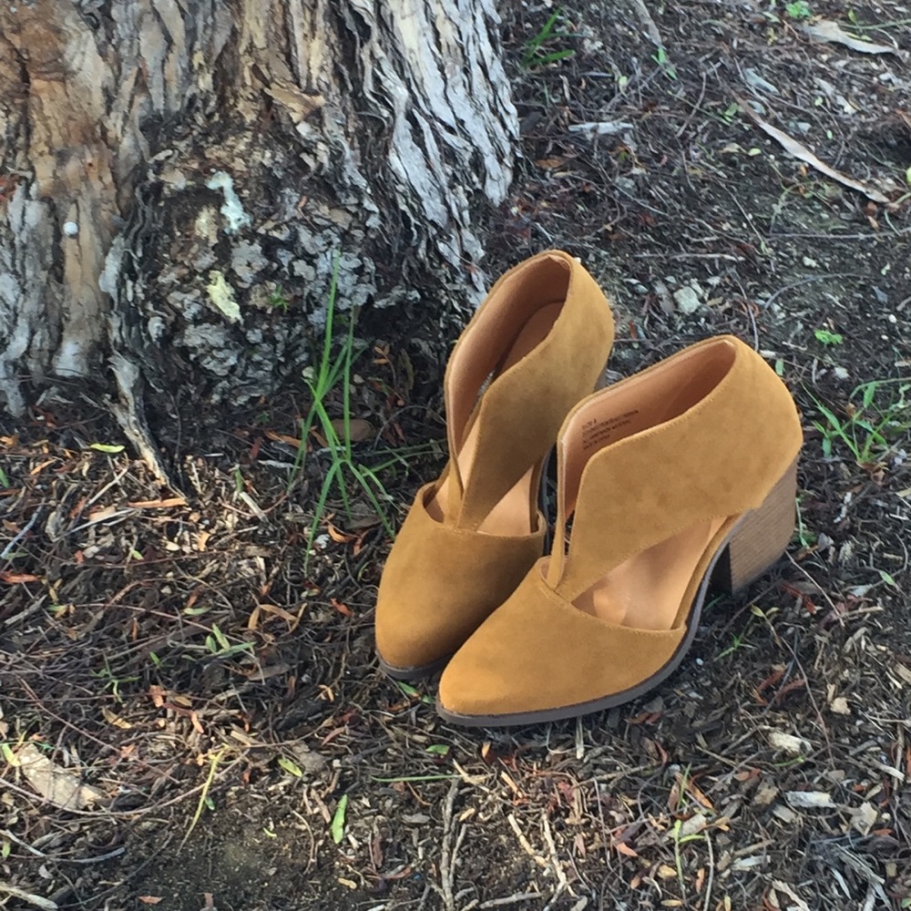 Mustard Ankle Booties